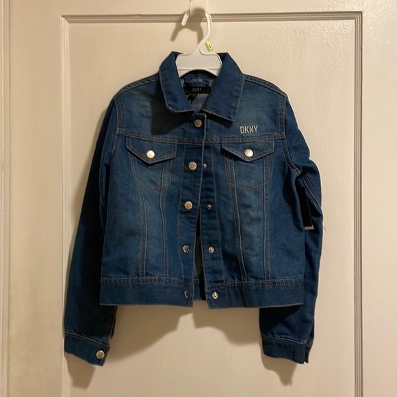 Veste En Jean DKNY - Taille 8 Femme - Occasion Très Bon état - Blazer Décontracté Bleu